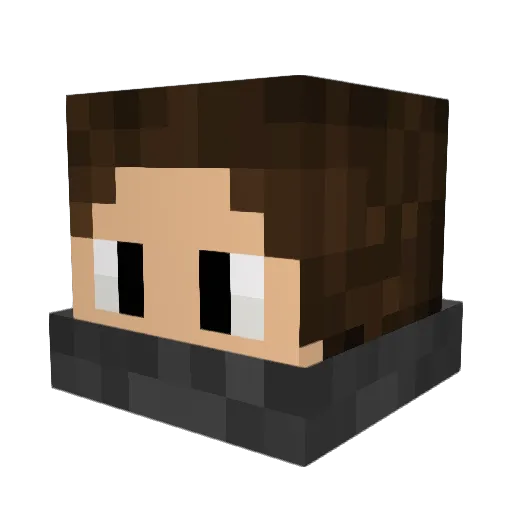 Aleqvic Minecraft avatar head, 3D render