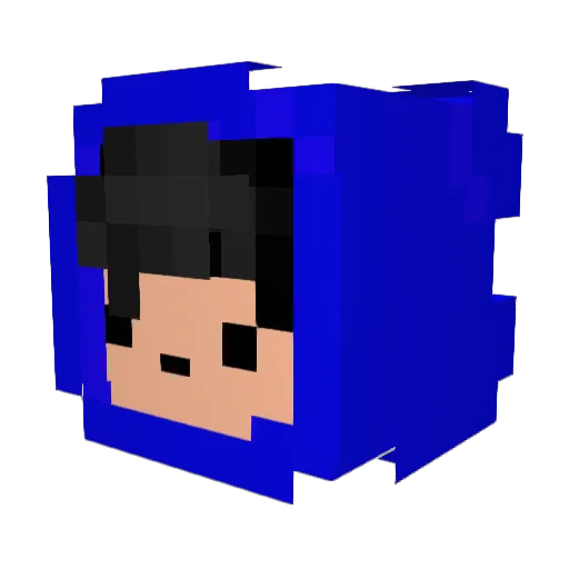 Alerego Minecraft avatar head, 3D render