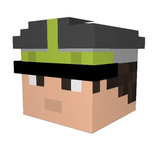 Aleroh Minecraft avatar head, 3D render