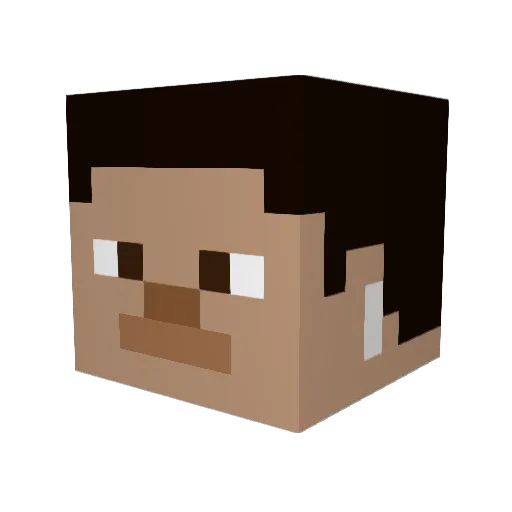 Alertby Minecraft avatar head, 3D render
