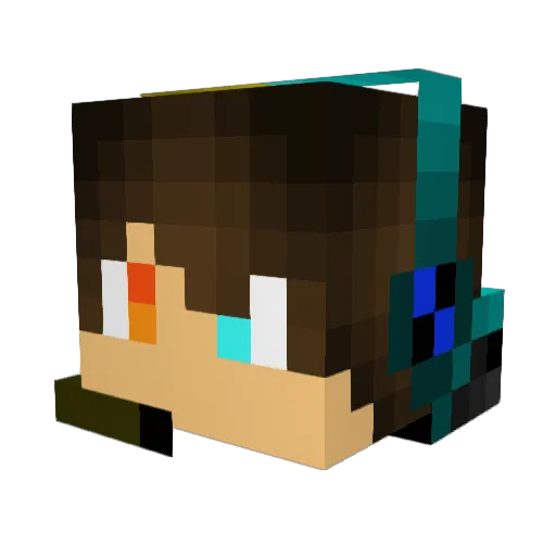 Alerube97 Minecraft avatar head, 3D render