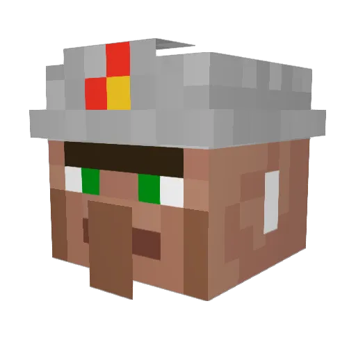 Alesama Minecraft avatar head, 3D render