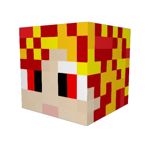 Alesandy Minecraft avatar head, 3D render