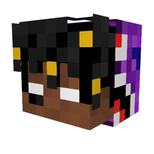 Alescud Minecraft avatar head, 3D render