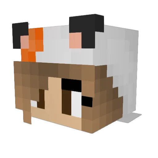 Alesd_4 Minecraft avatar head, 3D render