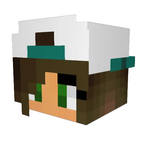 Alese Minecraft avatar head, 3D render