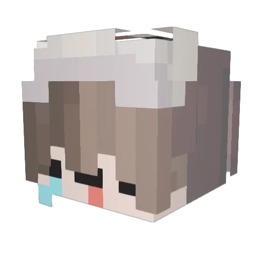 Alesittoh Minecraft avatar head, 3D render