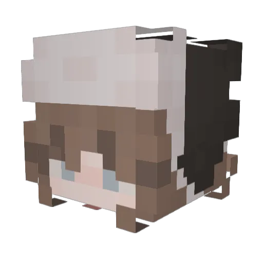 Alespov_ Minecraft avatar head, 3D render