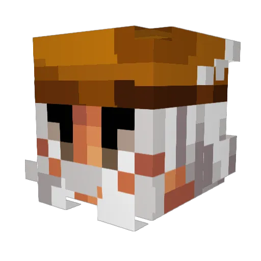 Aless3 Minecraft avatar head, 3D render