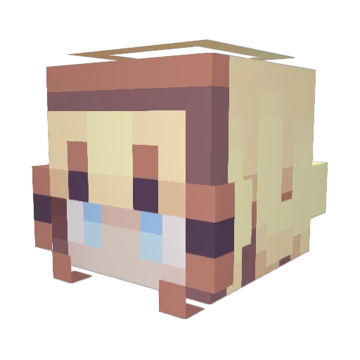 AlessAngelVT Minecraft avatar head, 3D render