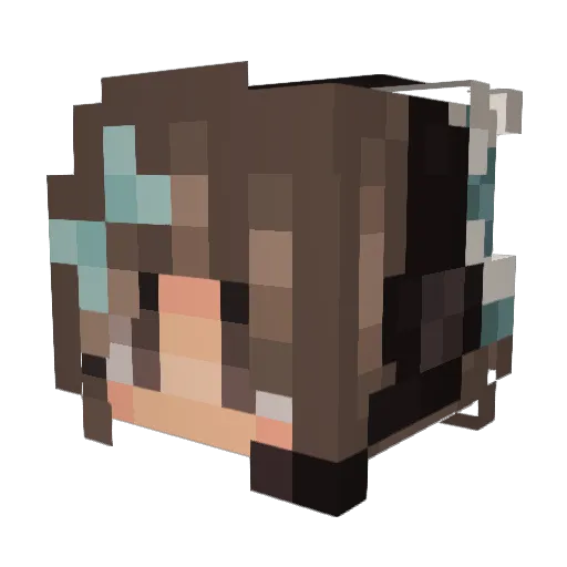 AlessH Minecraft avatar head, 3D render