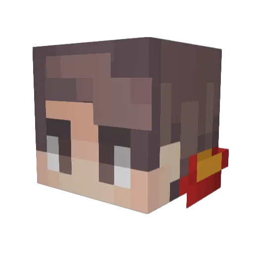 AlessMC Minecraft avatar head, 3D render