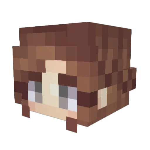 AlessaHD Minecraft avatar head, 3D render