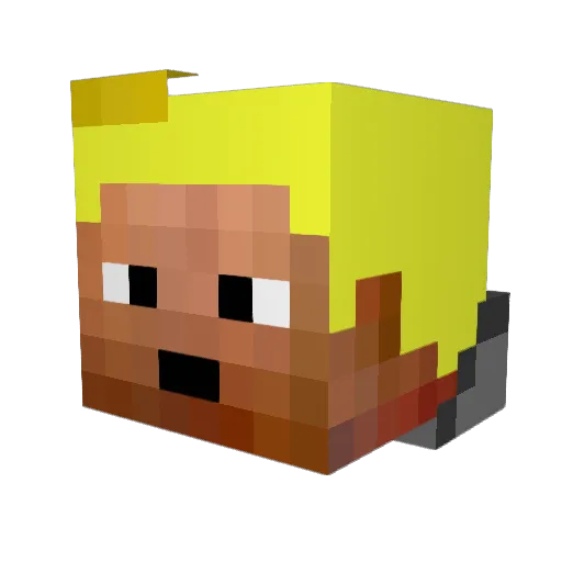 Alessandro_XD Minecraft avatar head, 3D render