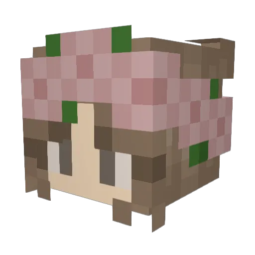Alessia0451 Minecraft avatar head, 3D render