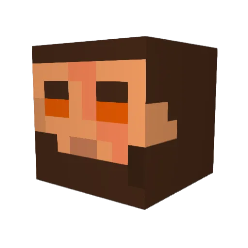 AlessioBor Minecraft avatar head, 3D render