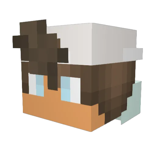 Alessiopitt Minecraft avatar head, 3D render