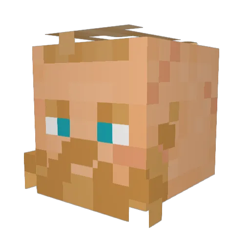 Alestan Minecraft avatar head, 3D render