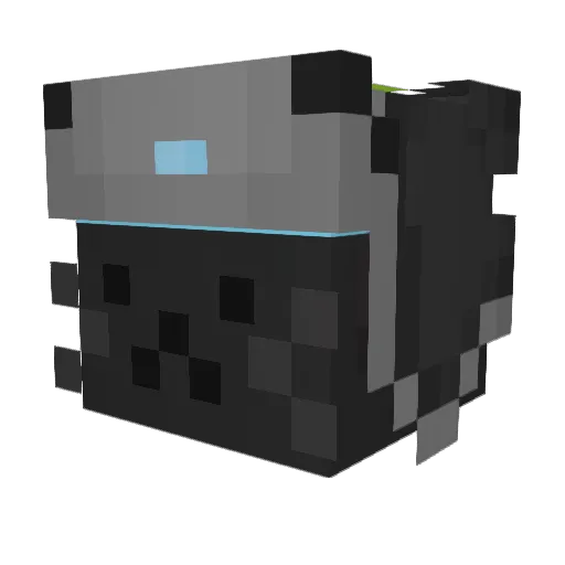 Aletd Minecraft avatar head, 3D render