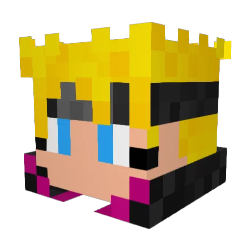 Aleth78 Minecraft avatar head, 3D render