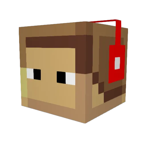 AlethelTrashcan Minecraft avatar head, 3D render