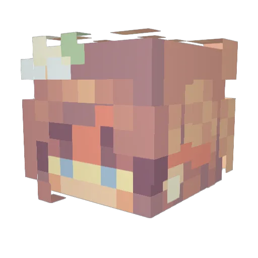 Alethiaa Minecraft avatar head, 3D render