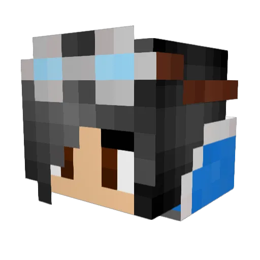 Alethila Minecraft avatar head, 3D render