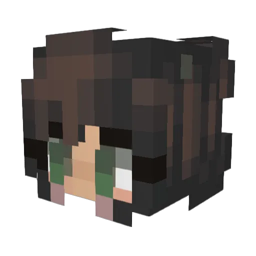 Alethita Minecraft avatar head, 3D render