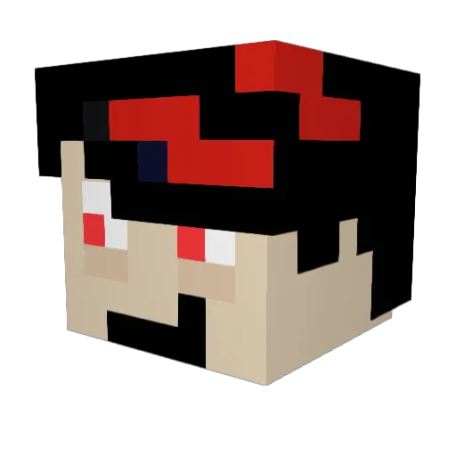 AletinLoL Minecraft avatar head, 3D render