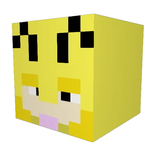 Aletrimas Minecraft avatar head, 3D render