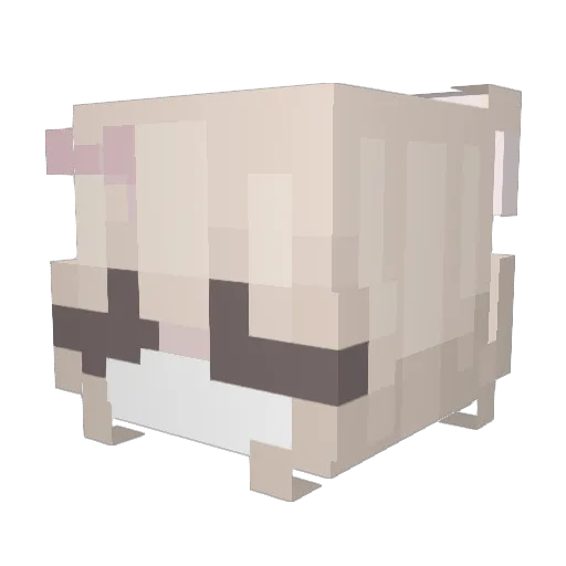 Aletsa Minecraft avatar head, 3D render