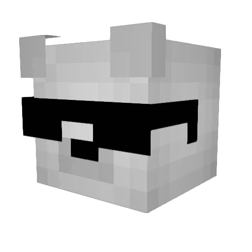 AleuEh Minecraft avatar head, 3D render