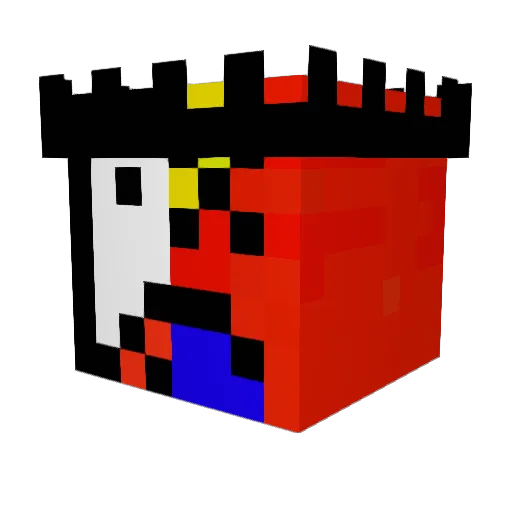 Aleunam05 Minecraft avatar head, 3D render
