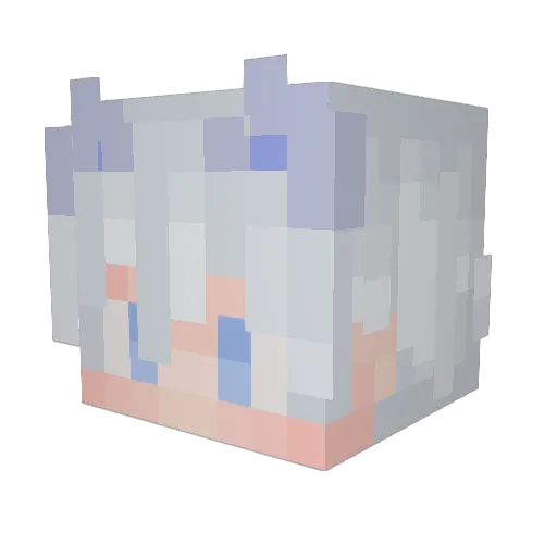 Alevade Minecraft avatar head, 3D render