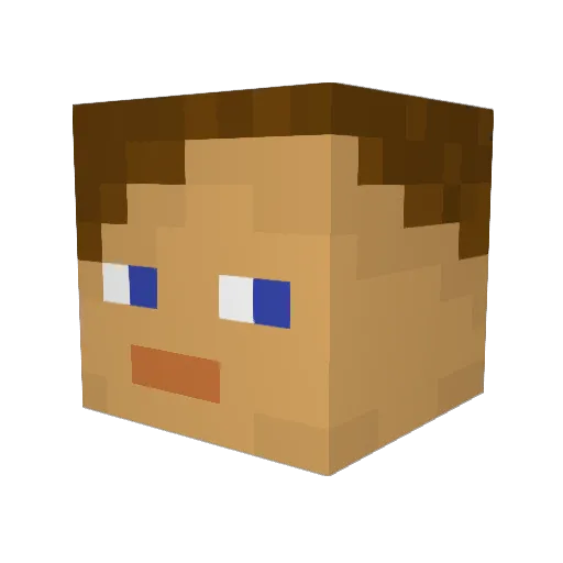 AlevikD Minecraft avatar head, 3D render