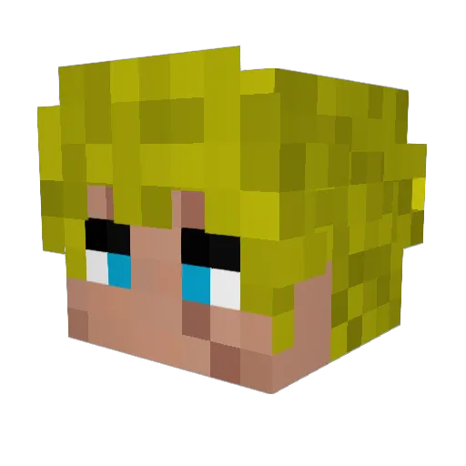 Alevizi Minecraft avatar head, 3D render