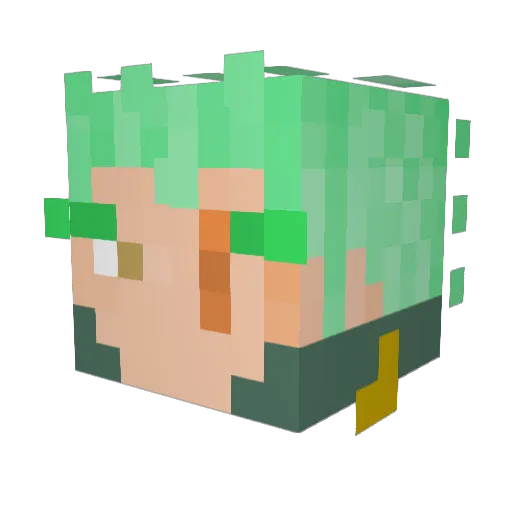 Alevoo Minecraft avatar head, 3D render