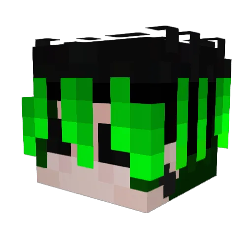 Alex0wor Minecraft avatar head, 3D render