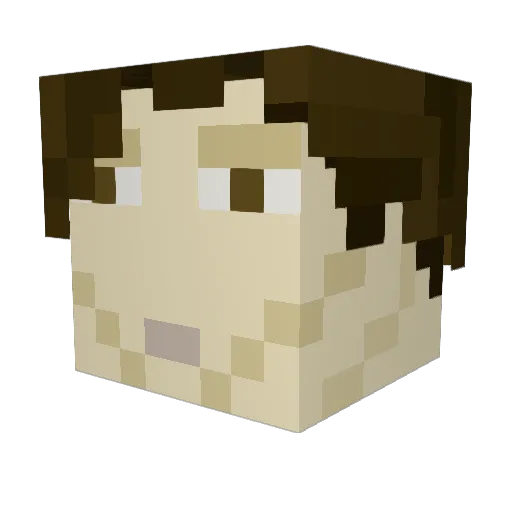 Alex19r Minecraft avatar head, 3D render