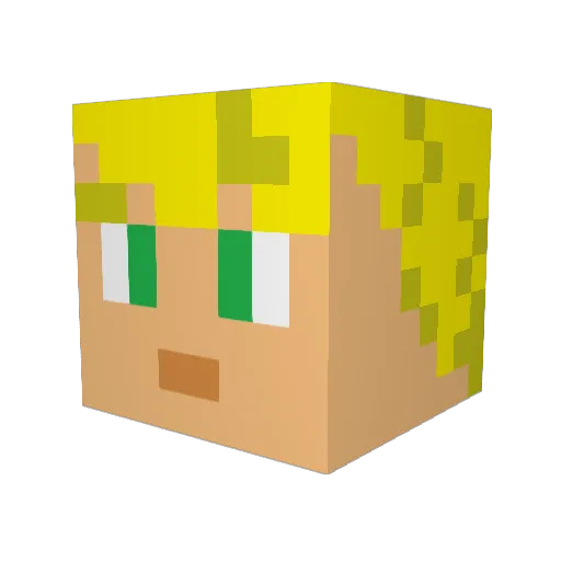 Alex5891 Minecraft avatar head, 3D render