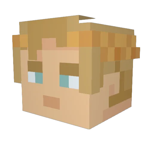Alex6135 Minecraft avatar head, 3D render