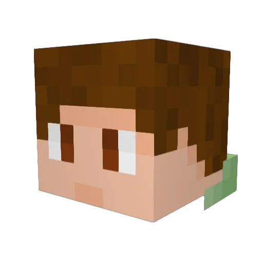 Alex6701 Minecraft avatar head, 3D render