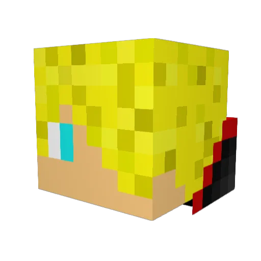 Alex7_Gamer Minecraft avatar head, 3D render