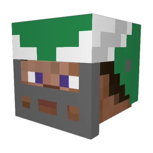 Alex9915 Minecraft avatar head, 3D render