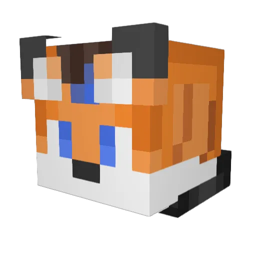 AlexAlodia Minecraft avatar head, 3D render