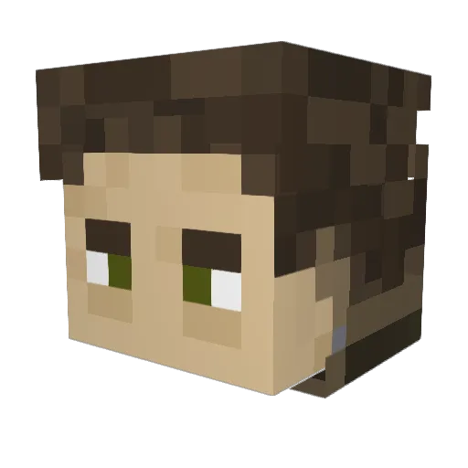 AlexAng3l Minecraft avatar head, 3D render