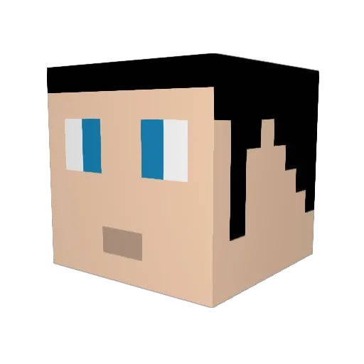 AlexAxel995 Minecraft avatar head, 3D render