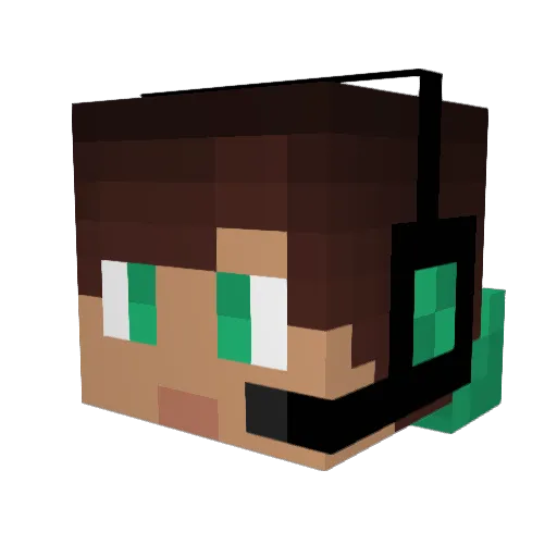 AlexB1204 Minecraft avatar head, 3D render