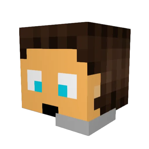 AlexB2005_ Minecraft avatar head, 3D render