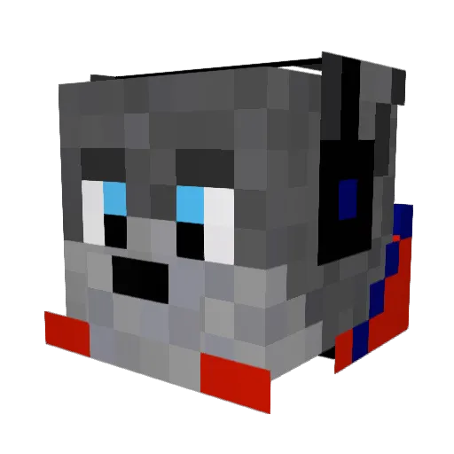 AlexB6104 Minecraft avatar head, 3D render